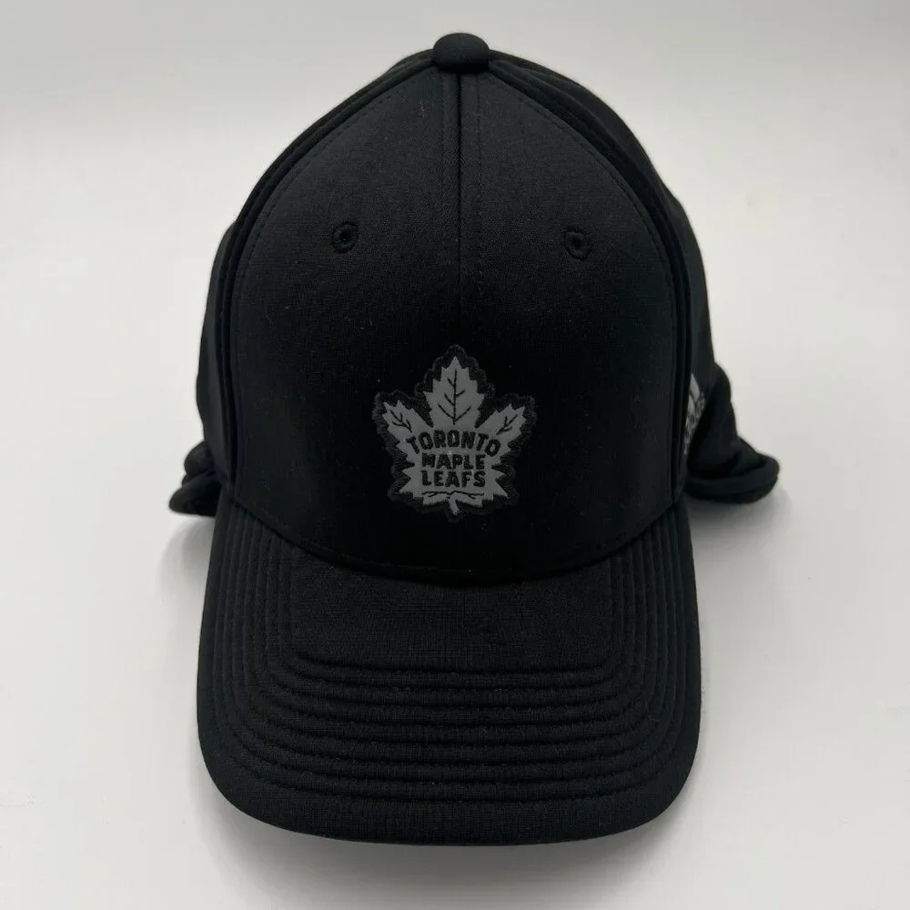 Adidas Unisex Black Toronto Maple Leafs Hockey Cold.Rdy‎ Ear Flap Hat Cap NWT